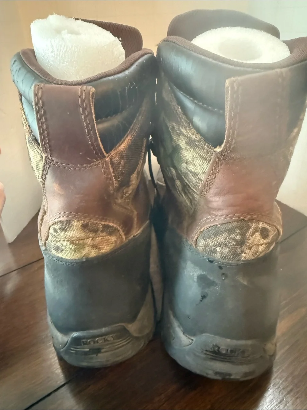Rocky Sport Leather Camo Utility Men's Hunting Boots Size 12M #7382